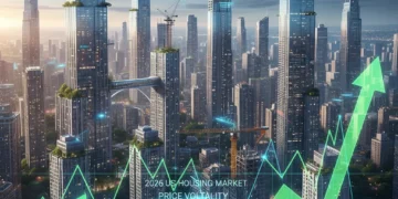2026 US Housing Market: Key Factors & Price Volatility Insights Dynamic US housing market forecast with rising prices and economic indicators for 2026.