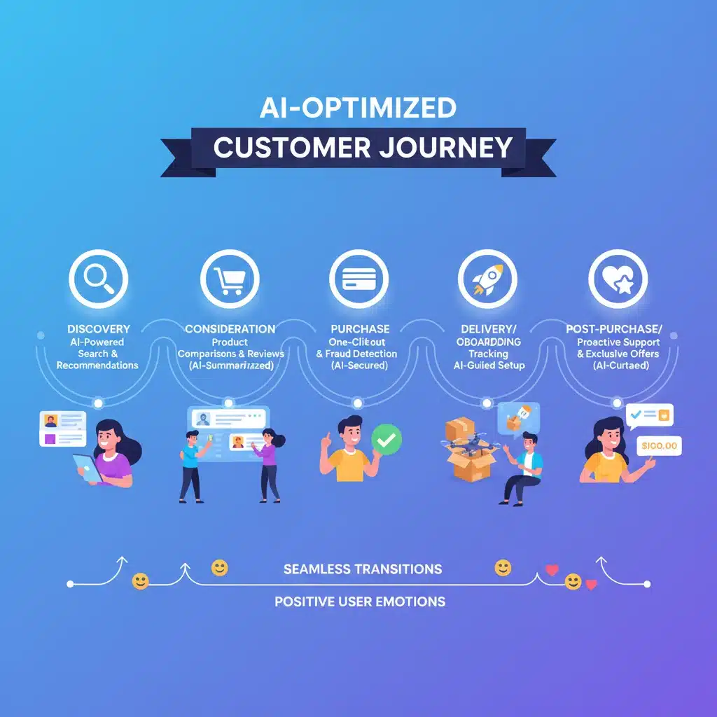 AI-optimized customer journey map with personalized touchpoints.
