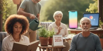 Digital Wellness 2026: Combat Tech Overload with 3 Practical Steps Americans embracing digital wellness by engaging in mindful activities away from screens in 2026.