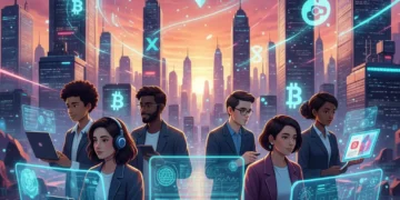 Creator Economy Trends 2026: Shaping American Culture Diverse creators engaging with digital tools and AI, representing the future of the creator economy.
