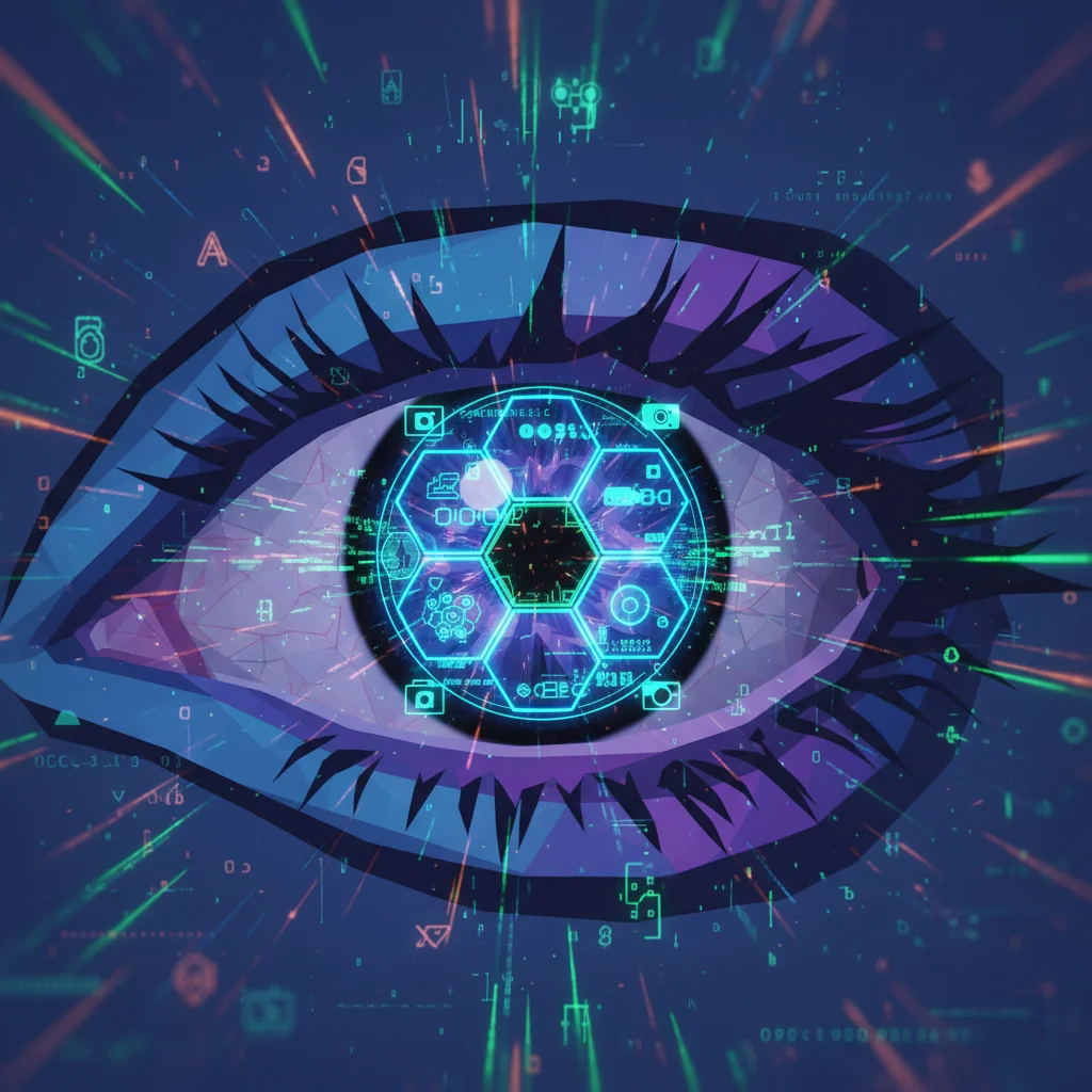 Digital eye representing data privacy and AI surveillance