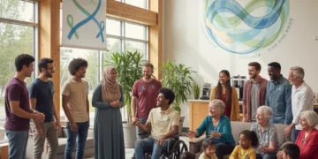 Mental Health Awareness 2026: Cultural Approaches & Practical Solutions in America Diverse community engaging in mental well-being activities, representing 2026 mental health awareness.