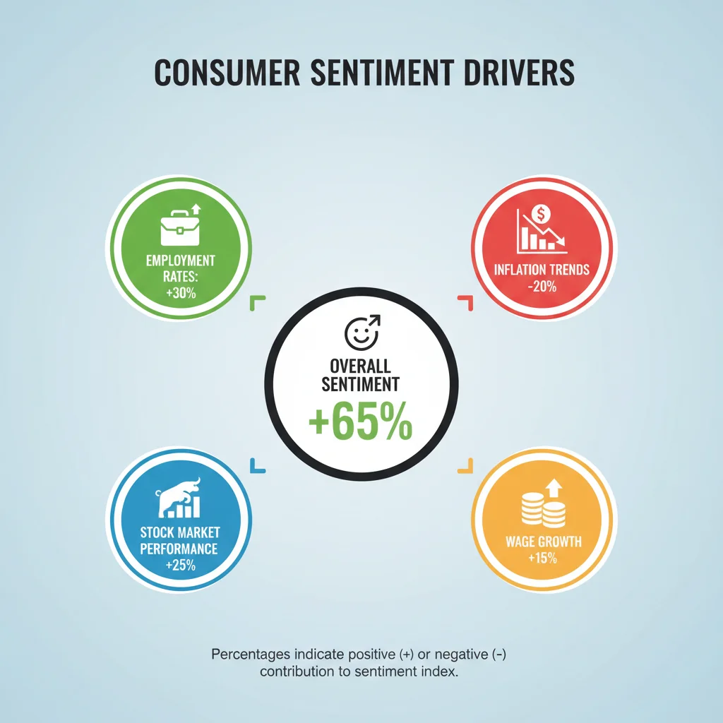 Infographic detailing factors influencing US consumer sentiment
