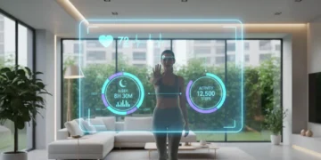Connected Health 2026: Revolutionizing Personal Wellness with Digital Tools Futuristic digital health interface showing personal wellness data