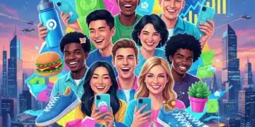 Dynamic digital collage showing Gen Z's tech-driven and values-focused spending habits.