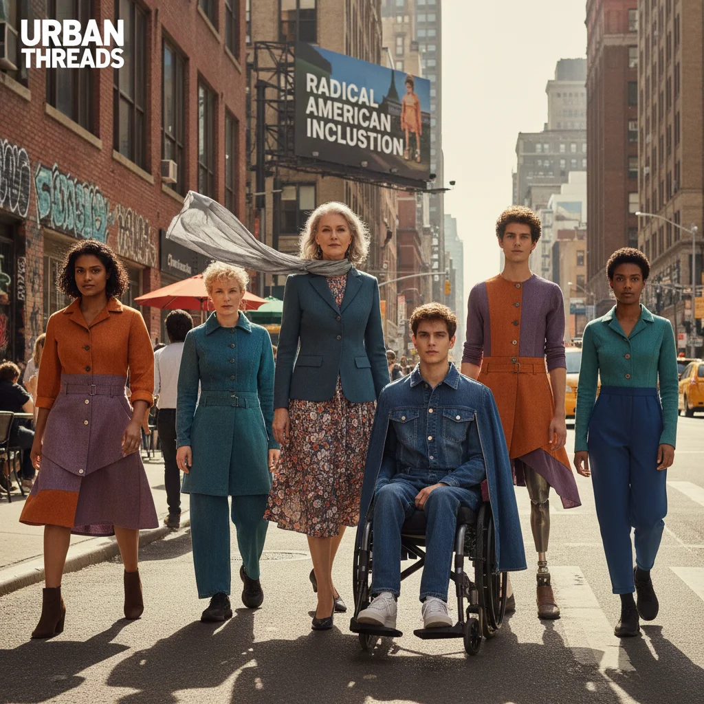 Diverse models showcasing inclusive and adaptable fashion in an urban setting, representing 2026 trends.