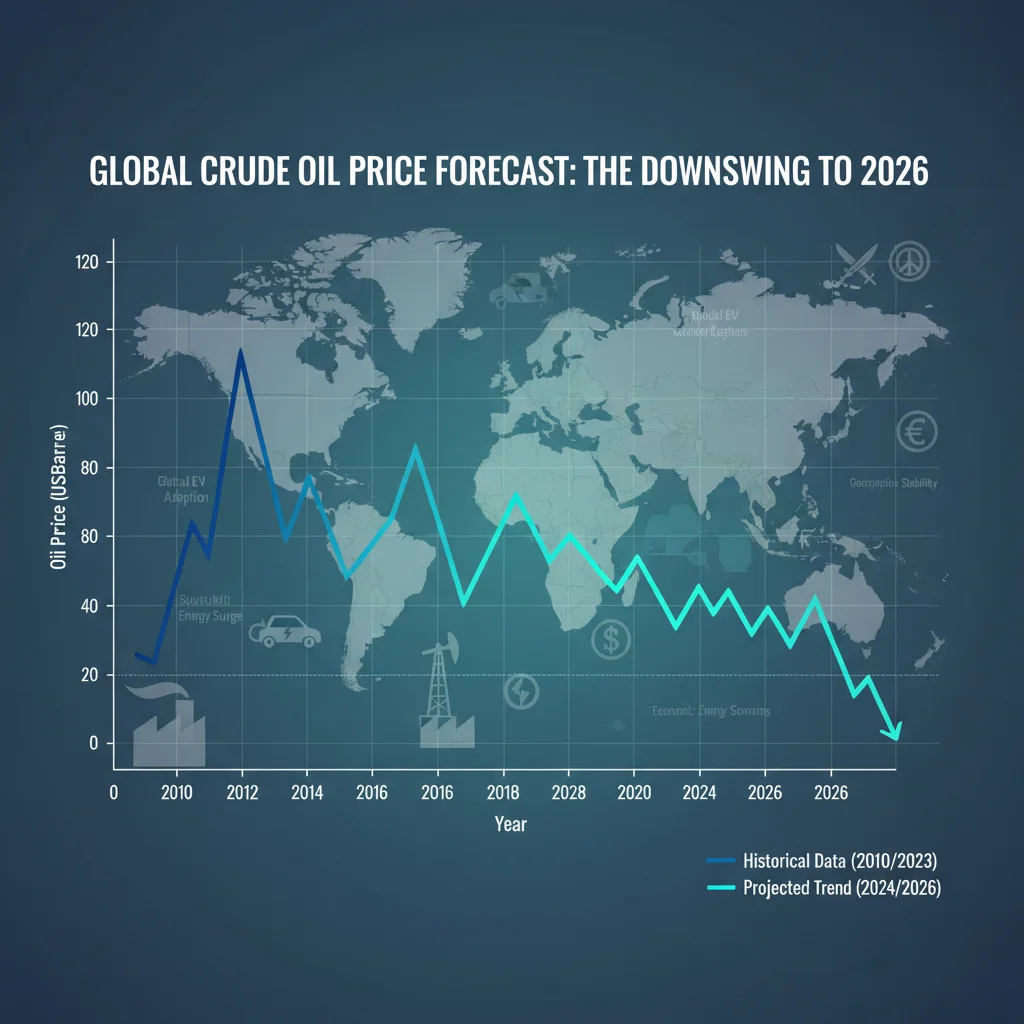 Oil price trend chart with 2026 projection
