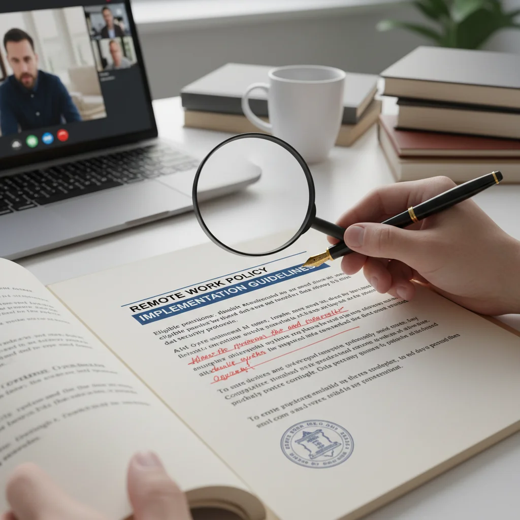 Reviewing new remote work regulations and legal frameworks.