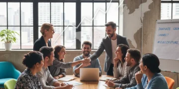 US Economic Resilience: Why 75% of Small Businesses Are Optimistic for 2026 Diverse small business owners collaborating, symbolizing US economic optimism and growth.