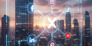 Elevate Your Digital Presence: 7 Key Updates in Social Platforms for Early 2026 Futuristic digital interface with social media logos and interconnected lines, symbolizing new platform updates.