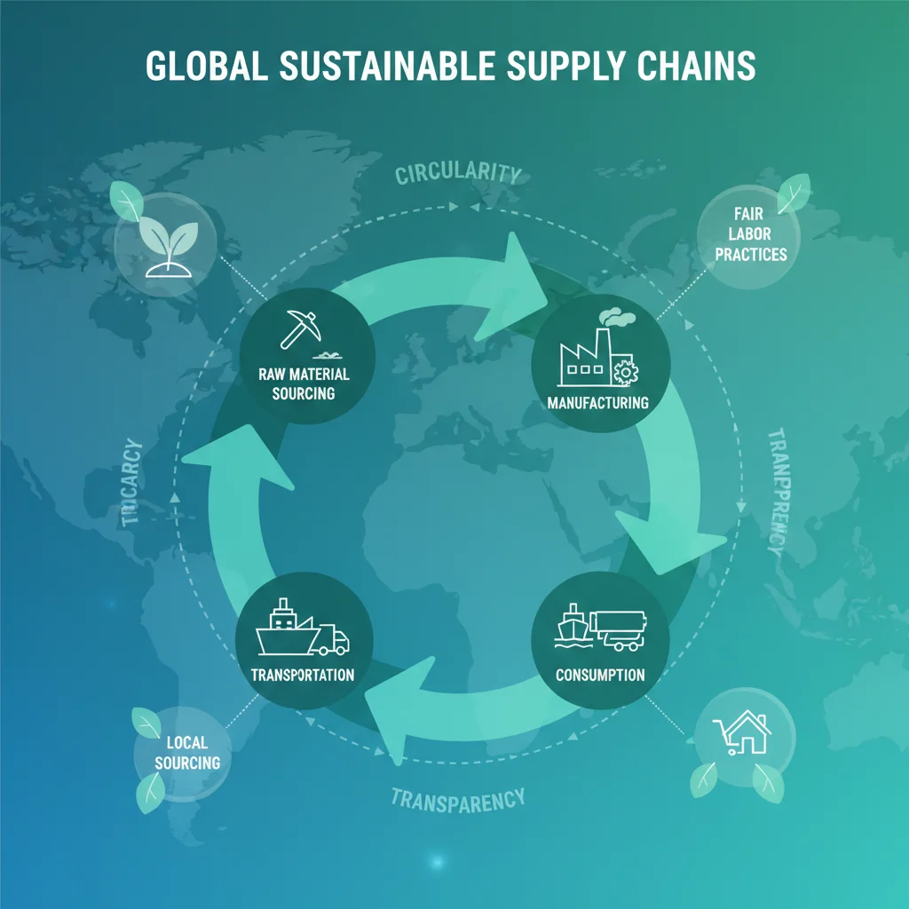 Transparent and ethical global supply chains infographic