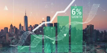 US Tech Sector 2026: 6% Growth & Financial Impact Forecast US tech sector growth forecast for 2026, showing a 6% expansion with financial data visualizations.