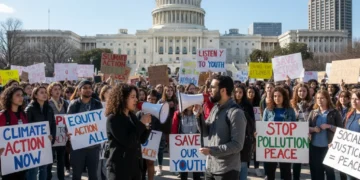 Youth Activism 2026: Shaping Policy and Culture in America Young activists protesting for social and environmental justice in Washington D.C.