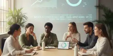 Thoughtful consumers discussing budgets and sustainable choices, representing the new frugality.