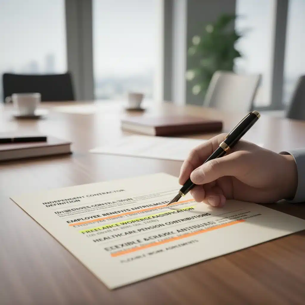 Policy document discussing worker classification and benefits in the gig economy.