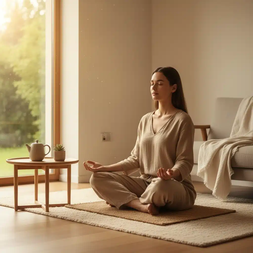 Person practicing mindfulness to reduce digital stress